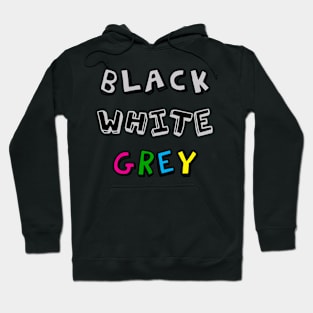 Black-White-Grey Typography Design Hoodie